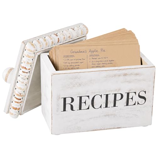 Image of Mud Pie Beaded Recipe Box, Recipe Card Box | Recipe Box With Cards