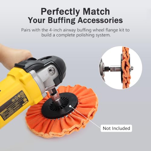 Image of Airway Buff Extender, Airway Buffing Wheel Extension Shaft, 5 /8 inch-11 Threads Arbor Extended Adapter, Universal Angle Grinder Attachments, for Aluminum Wheel Polishing Kit-2 PCS