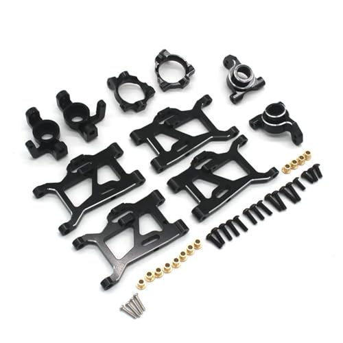 RC�X�e�A�����O�J�b�v For Gladiator For ZD MT16 BX12 X12S For JIUSI PT14R 1/14 �����X�C���O�A�[���X�e�A�����O�J�b�v 5 �s�[�X Rc �J�[���[�X�p�C�����i(Black)