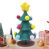 Tktouci Jouet Dansant de Noël,Arbre de Noël Animé Antistress | Ornements Lumineux Rotatifs Déco Extérieur pour Garçon Fille Jeux Intérieur Extérieur