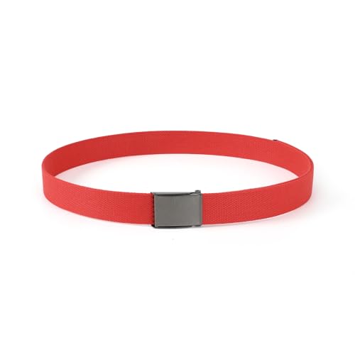 Image of Mile High Life Canvas Web Belt | Cut to Fit Up to 52 inch | Flip-Top Matte Silver Nickel Buckle 12 Colors