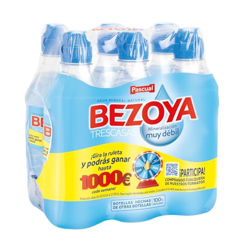 Bezoya - Agua Mineral Natural - Agua de mineralización muy débil - Formato 6 x 33 cl. Tapón sport