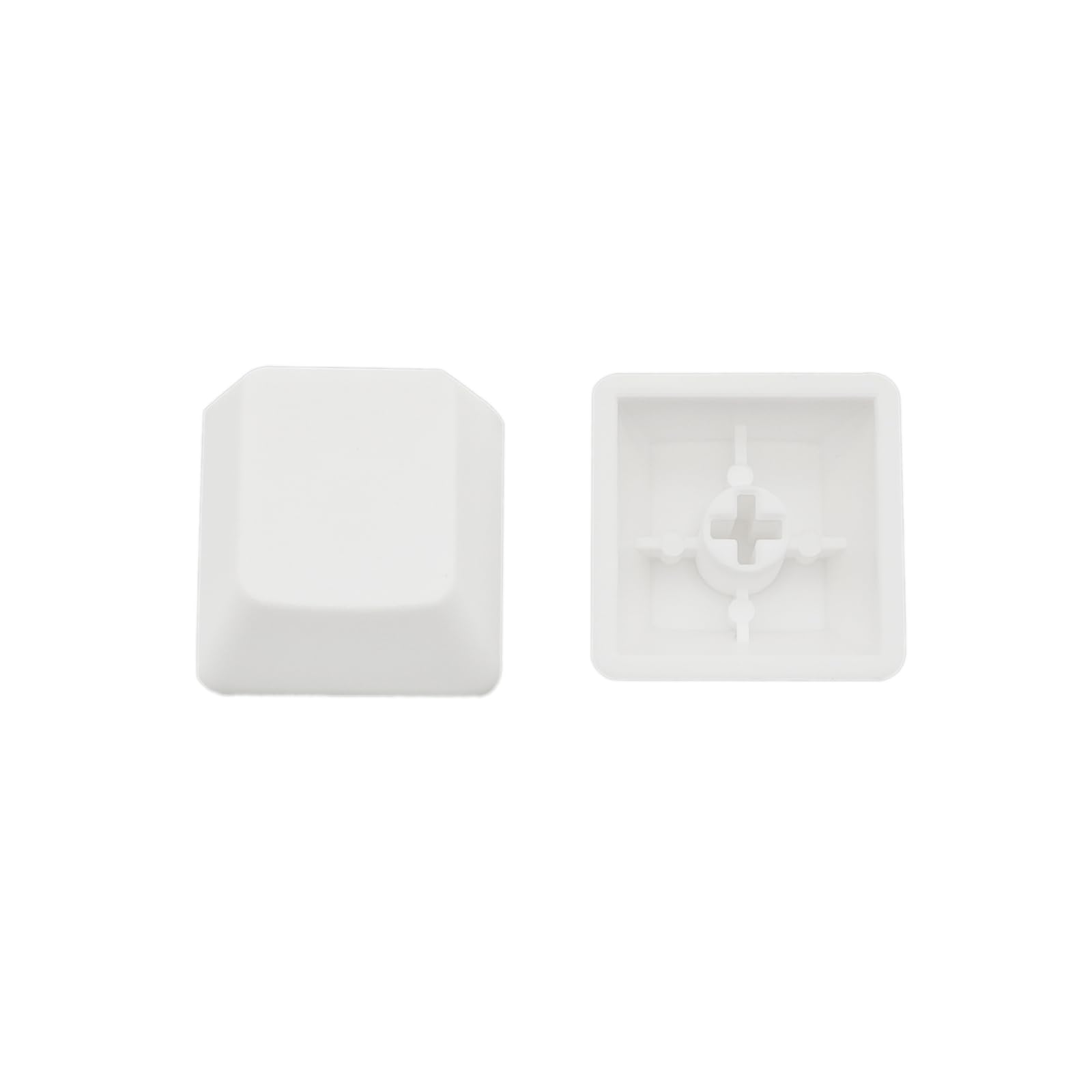 OEM Profile White Blank Keycaps PBT Material 1U R4 Keycap for MX switches Mechanical Keyboard (White, 100pcs)