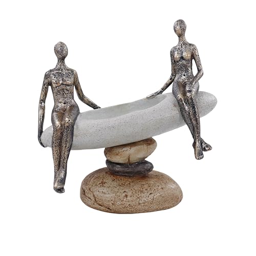 Lescafita Modern Abstract Couple Sculpture – Romantic for Her or