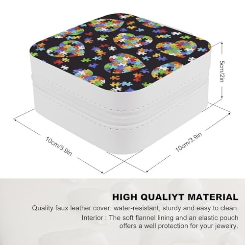 Boîte à bijoux en cuir synthétique portable et modulable