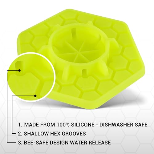 Bee Feeder for Mason Jar Made of Silicone - Bee Watering Station for Garden Compatible with Regular Mouth Mason Jars - Image 6
