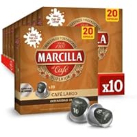 Marcilla Cápsulas de Café Largo | Intensidad 10 | 200 Cápsulas