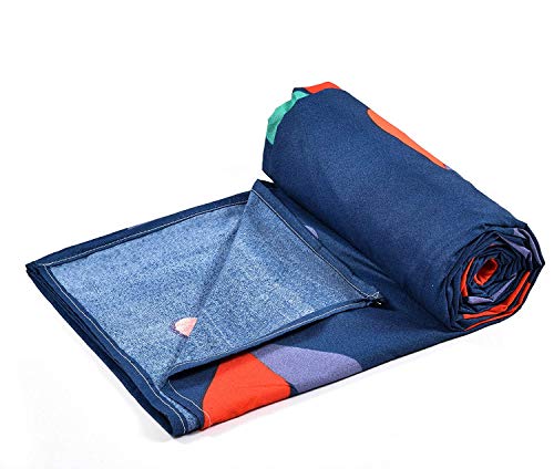 Image of MORADO Premium Glace Cotton Single Bed Quilt Cover /Duvet Cover /Rajai Cover /Blanket Cover with Zipper (BlueHeart, 60x90 Inches)