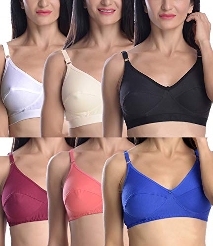 Image of FIMS - Fashion is my style Women Cotton Non-Padded Wire Free Full-Coverage Bra