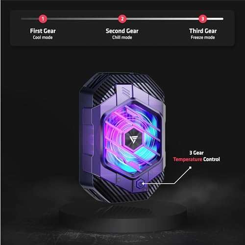 Image of Vero Forza Arctic Pro V3 Mobile Cooler for Gaming, Phone Cooler, for Bgmi, Pubg, Cod, Freefire & Fortnite(iPhone /Android)