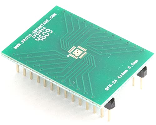 Adaptateur QFN-24 vers DIP-28 pour circuit SMT pas 0.5 mm corps 4x4