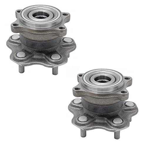 Image of TRQ Rear Driver and Passenger Side Wheel Bearing and Hub Assembly Set 2 Piece Compatible with 2003-2008 Infiniti FX35