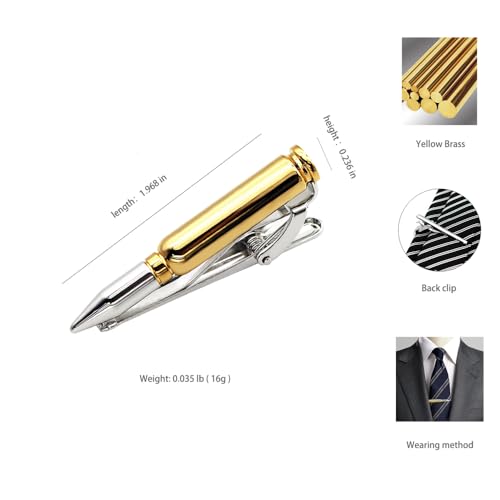 Personalised Bullet Tie Clips Unique Novelty Tie Bar 2 Inch,Military Police tie clip Fashion Gift for Men3