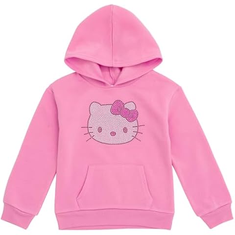 Hello Kitty Girls Fleece Hoodie Pink 7-8 Cover