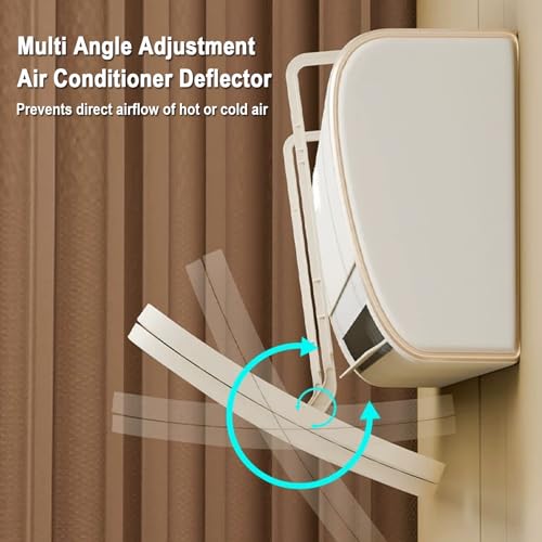 Déflecteur climatisation murale en PVC extensible 62-92cm pour flux doux - 3