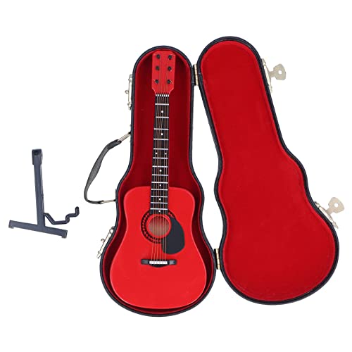 Guitar Model, Small Portable Exquisite Appearance Guitar Ornament Feel Comfortable Basswood Material for Gift Giving for Home Decoration
