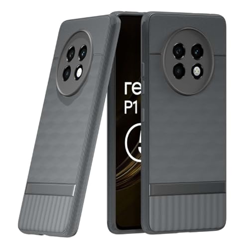 Image of Shockproof Case for Realme 13 Plus 5G / P1 Speed 5G | Full Camera Protection | TPU Flexible Back Cover for Realme 13 Plus 5G / P1 Speed 5G (Graphite Grey)