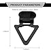 MOXRUQ Triangle Tow Hook Decoration, Racing Style Self-Adhesive Trailer Hook Sticker for Automotive Bumper, ONLY Decoration (Black)