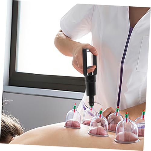 Cupping Therapy Handle Pump 2-Piece Manual Vacuum Cupping Pump Set para uso doméstico Herramienta portátil de succión para alivio muscular miniatura 5
