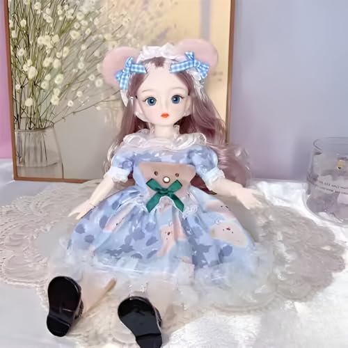Image of Tickles Set Movable Jointed Makeup Cute Girl Eyes Fashionable Doll for Kids Girls (Size: 30 cm Color & Design: May Vary)