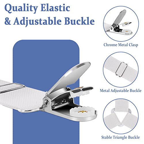 Bed Sheet Holder Straps, 4+1 Pcs, Triangle Adjustable Elastic Fitted Sheet Clips, 3 Way Sheets Corner Straps Grippers Fasteners Suspenders Heavy Duty For Bedding Sheets, Mattress Covers, Sofa Cushion #TOP2