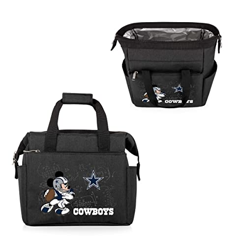 Image of PICNIC TIME NFL Mickey Mouse On The Go Lunch Bag - Soft Cooler Lunch Box - Insulated Lunch Bag, (Black)