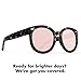 Mio Eyewear [Round - Polarized/Pink Mirrored] Sunglasses for Women (100% UV Protection) - Marble