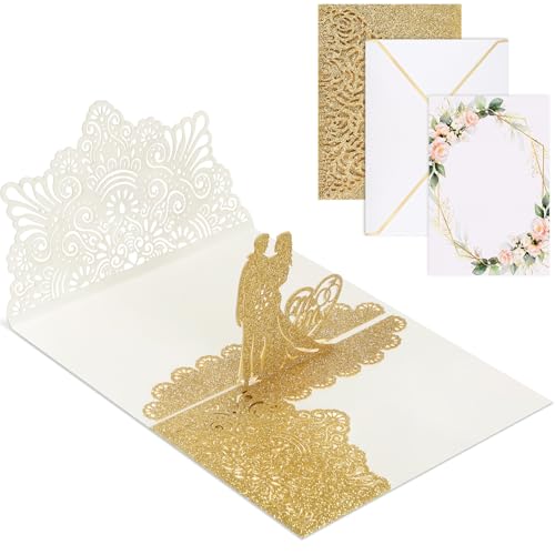 Carte pop-up 3D pour anniversaire de mariage et table de Saint-Valentin