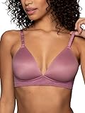 Vanity Fair Damen Effortless Wireless Bra, Buttery Soft Fabric & Lightweight Memory Foam Cups Up to Dd BH, Undurchsichtige, Verzauberte malvenfarbene Spitze, 80DD