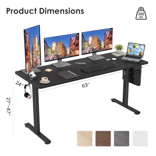 Image of STARY Electric Standing Desk Adjustable Height Sit Stand Home Office Desk with Splice Board