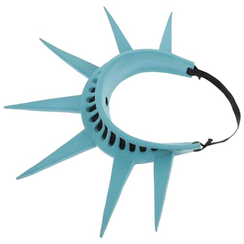 Cabilock Diadema Estatua Libertad con Antorcha de Disfraz Patriótico para Adultos Accesorio de Cabeza con Aro de Picos para Fiestas y Carnaval