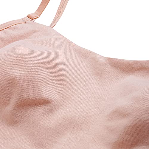 Image of Enamor Moulded Double Layer Front Women's Cotton Cami Bra - Detachable Slim Straps with Back Keyhole, Non Padded, Wirefree, High Coverage - A022 (Pack of 2)