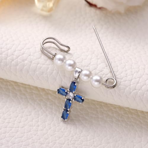 Image of MIXJOY Something Blue Gift for Bride, Wedding Day Bridal Blue Pearl Angel Wings Bouquet Garter Charm for Bride to Be