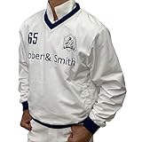 [Robert&Smith] ゴルフ ウエア 撥水加工 ウインドブレーカー メッシュ裏地付 ジャンパー メンズ (L, ホワイト)