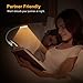 Gritin 16 LED Rechargeable Book Light for Reading in Bed- Eye Caring 3 Color Temperatures, Stepless Dimming Brightness, 80 Hrs Runtime, Lightweight Flexible Clip on Light for Book Lovers-White