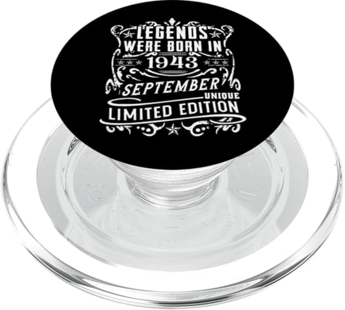 Cumpleaños Septiembre 1943 Edición Limitada Regalo Vintage PopSockets PopGrip para MagSafe