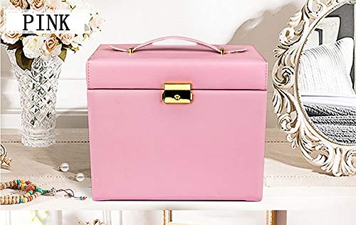Preisvergleich Produktbild Tao Schloss Schmuckschatulle Prinzessin Europäischen Schmuckschatulle Große Schmuckschatulle Schmuck Aufbewahrungsbox (Farbe : Pink)