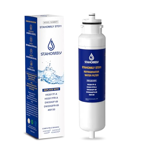 HX2017FR-A Water Filter Replacement for Hisense Water Filter, Compatible with Hisense HX2017F-A, HRF266N6CSE, HRF266N6CSE1, HRF209N6CSE, HRF254N6DSE, Daewoo DW2042FR, DW2042FR-09, 1 Pack