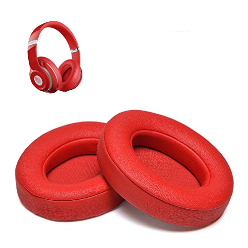AGPTEK Beats Ear Cushion, 2 Pieces Red Foam Replacement Earpads Compatible with Beats Studio 2.0 Wired/Wireless B0500 B0501 Headphone & Beats Studio 3.0