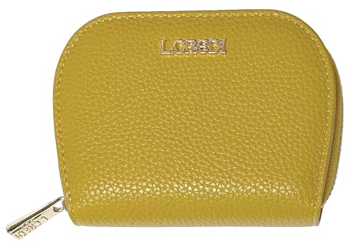 Mini portefeuille RFID Perla pour femme L.CREDI ambre - Petit format minimaliste S