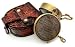 5MOONSUN5's Thoreau's Go Confidently Poem Engraved Compass Vintage Maritime Brass Handmade Pocket Nautical Gift (Gold Finish)