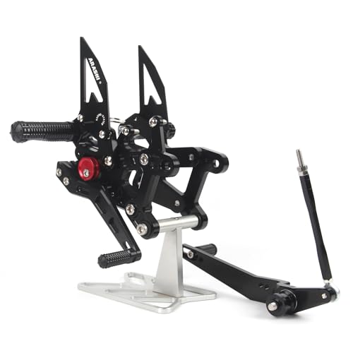 Commandes reculées moto CBR1000RR-R footpegs repose-pieds noirs