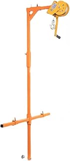 Assembly Air Conditioner Winch, Manual Stainless Steel Outside Installation Lifting Crane, Folding Self-Locking Manual Crane MINGPING (Color : 150 KG 30 m All Set)