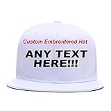 Eray Hip Hop Snapback Casquette,Embroidered.Custom Flat Bill Dance Plain Baseball Dad Hats White