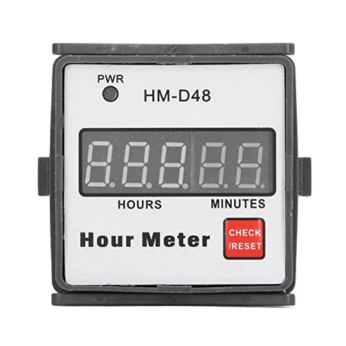 Compteur Horaire, AC 220V Fonction de Réinitialisation Minuterie Industrielle 0‑999,99h Installation Facile pour Moteur