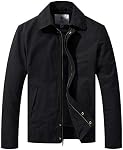 WenVen Veste militaire de coton de printemps casual homme léger multi-pochette en manteau extérieur
