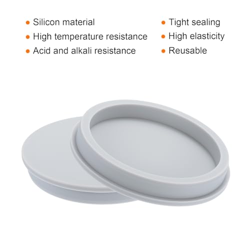 Image of MECCANIXITY High Temp Silicone Plug Mount Dia 136.5mm /5.37 Inch T Shaped Rubber Stopper Hole Plugs for Powder Coating Plating Waterproof Sealing Plugs Grey Pack of 1(OD 145mm /5.71 Inch)
