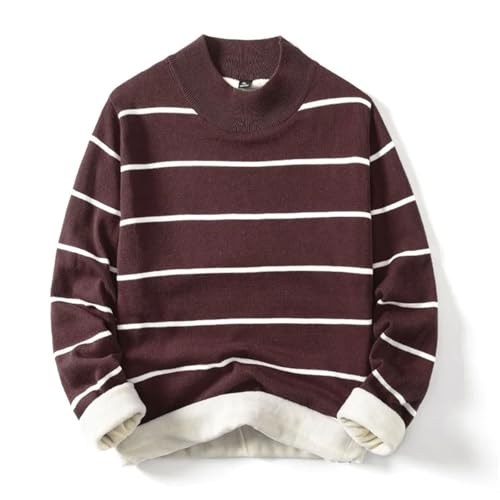 Men's Striped Knitted Sweater Pullover Casual Round Neck Long Sleeve Cotton Knit Sweater3
