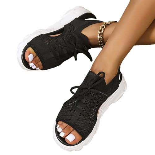 Sandales d'été confortables avec plateforme Muffin et bout ouvert décontracté