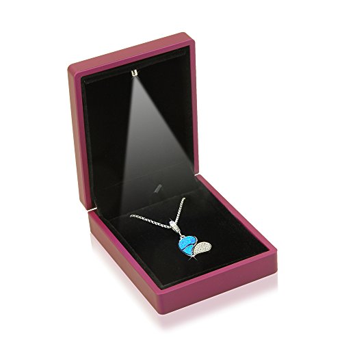 Geff House Colgante de Joyería Caja de Regalo con LED luz